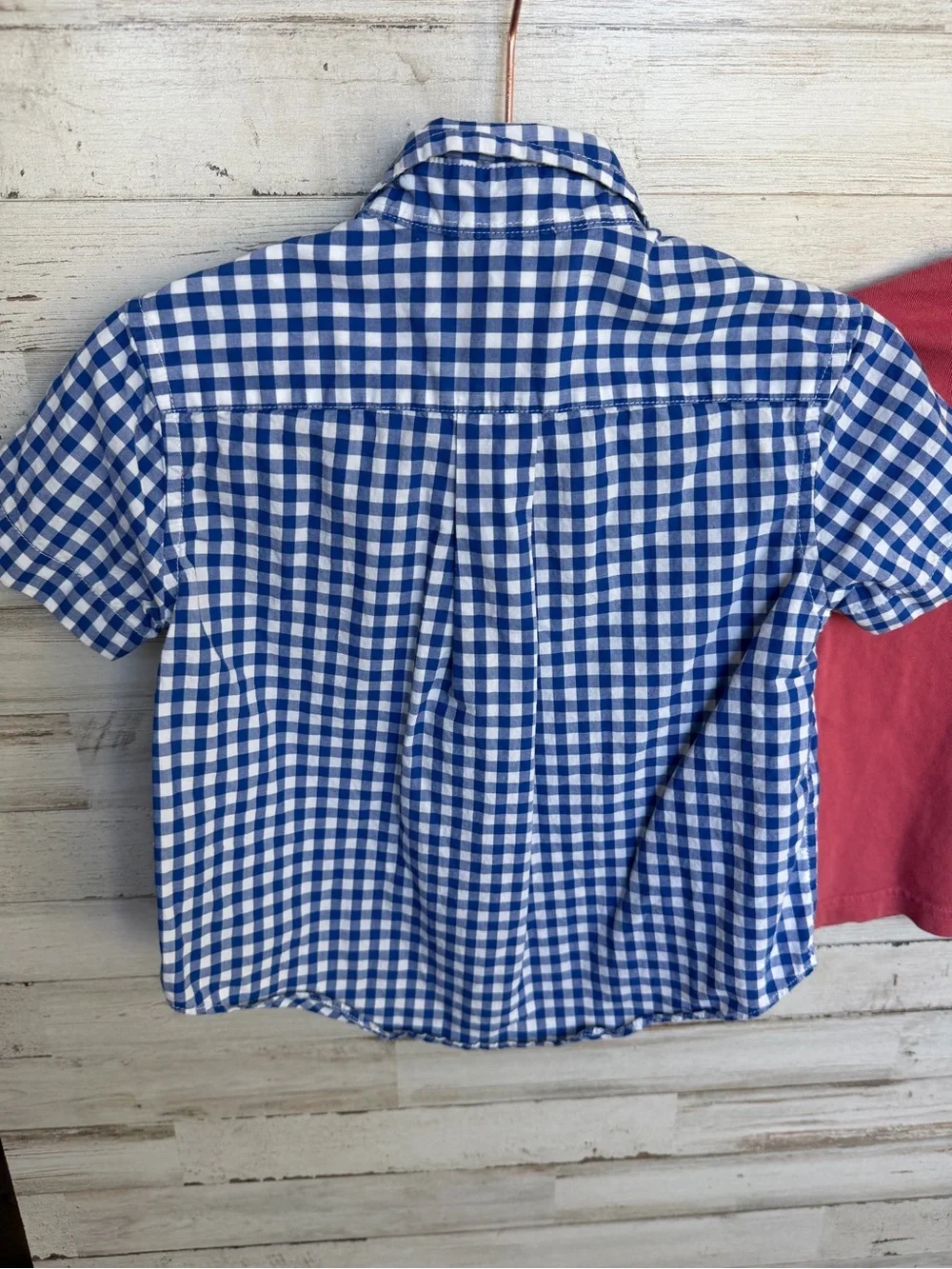 Ralph Lauren Kids Gingham Button-Down & Tee Set - Navy, Light Blue & Red